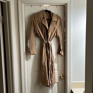 Tan trench coat